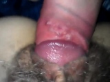 Hairy girl pussy get creampie
