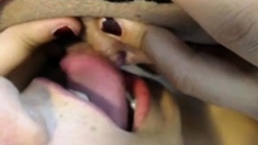 She Licks Pussy And A Huge Hard Clit!