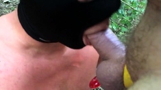 Slave Outdoor Piss And Fuck