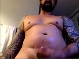 Chubby Inked Str8 Guy cums fast on cam #13