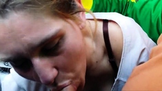 Getting head eighteen with cum in her mouth