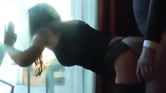 Italian Girl - Painful Anal Fuck At The Window