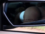 Black slut sucking dick in front seat of car
