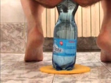 extreme ass insertion with 2 plastic bottles