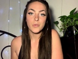 Cute curly brunette solo webcam masturbation