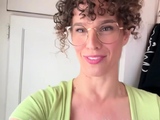 Cute curly brunette solo webcam masturbation