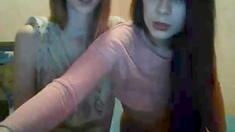 Two Girls Kissing On Webcam