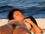 Sexy woman shot in camera voyeur nude beach