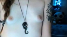 18yo teen shows her small tits