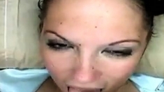 POV BJ, mouth cumshot and cum swallowing